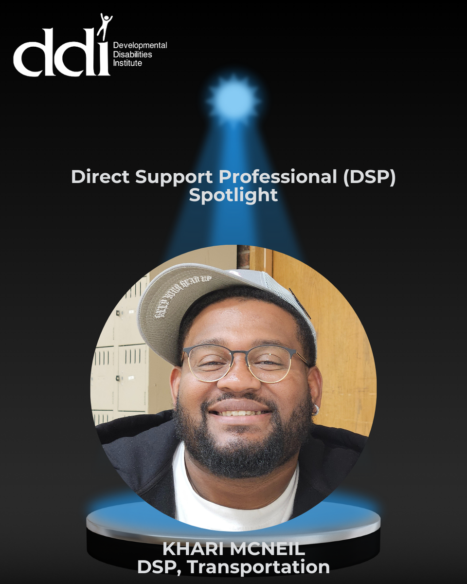 DDI logo; spotlight on picture of Khari McNeil; DSP Week 2025, Transportation