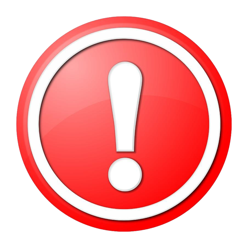 Red and white exclamation warning symbol