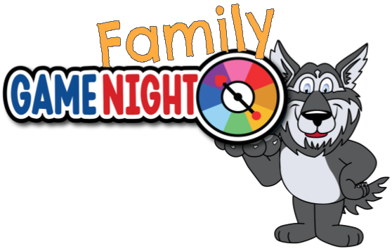 Wolf holding Family Game Nigh Sign