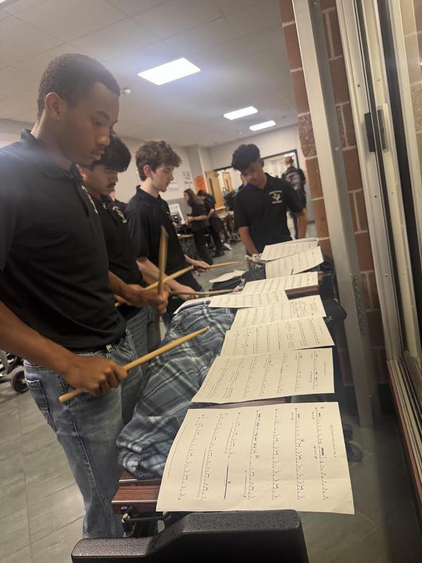 Practicing for their performance at State UIL.