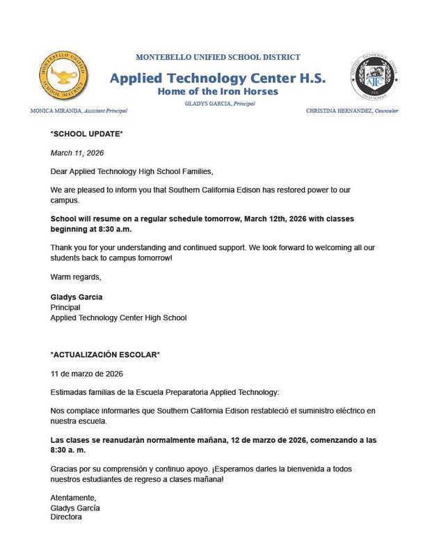 School Update Power Outage Notice