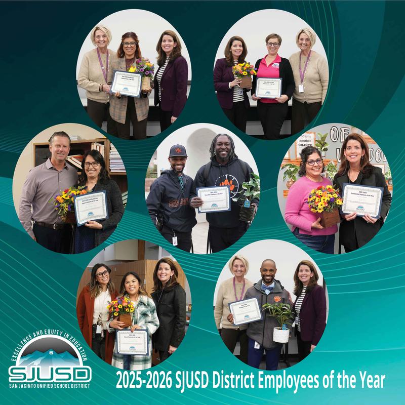 2025-2026 District Employees of the Year Collage