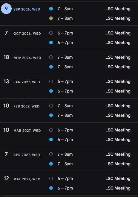 LSC Meetings 26-27