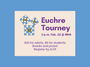 promo graphic - MHS Mu Alpha Theta euchre tourney 2026