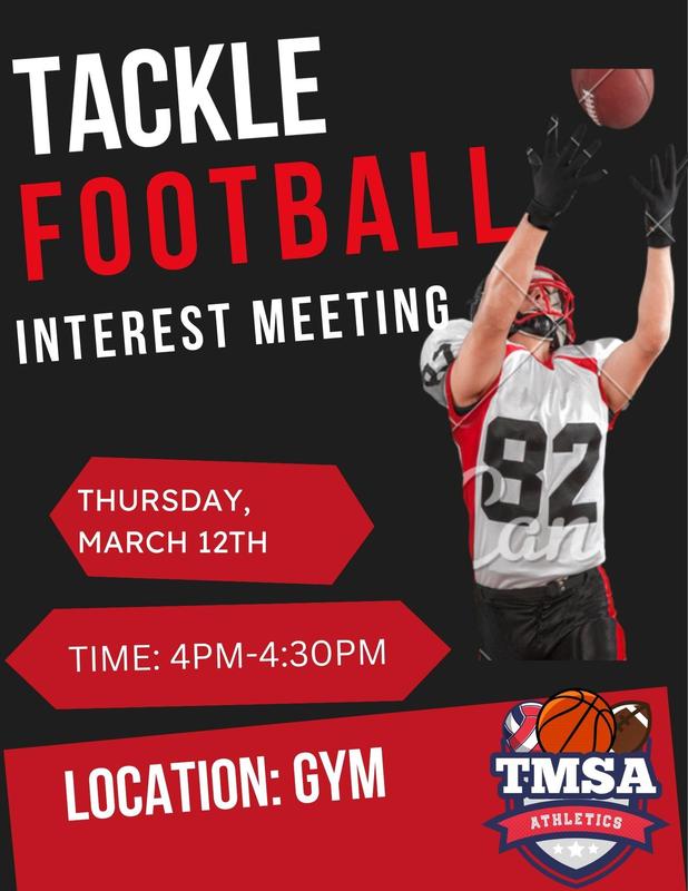 Tackle Football Interest Meeting: Parents of Rising 5th-8th Graders Only