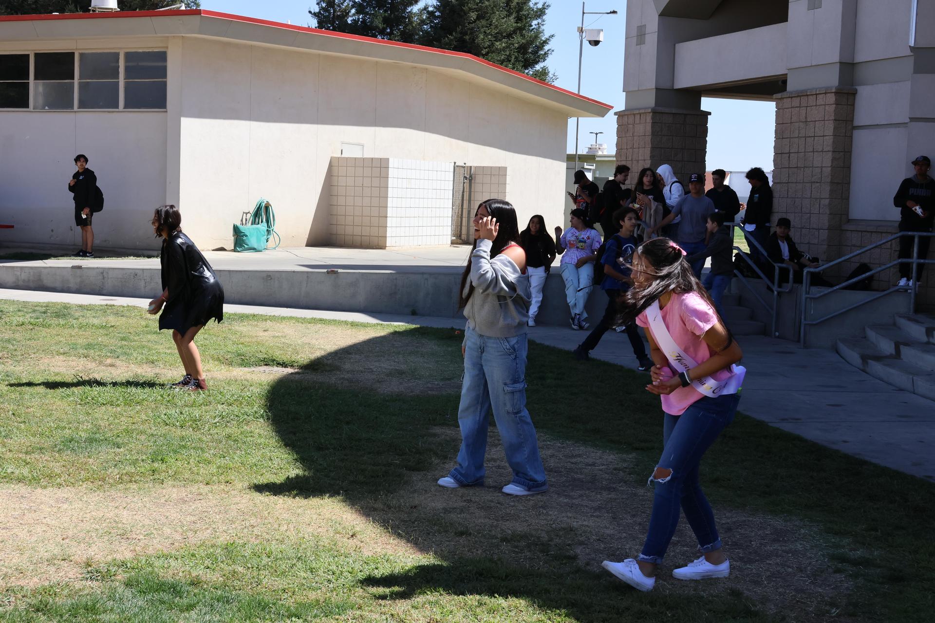 students and staff dressed for homecoming