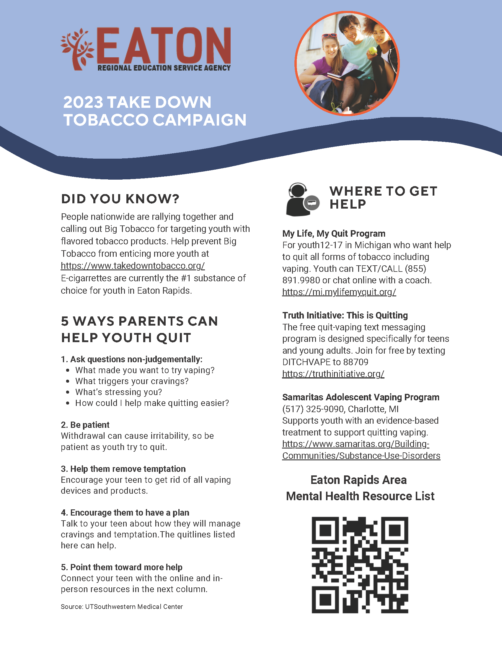 Take Down Tobacco Day Eaton Rapids Public Schools