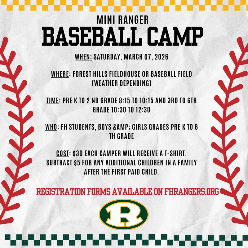 Mini Ranger baseball camp