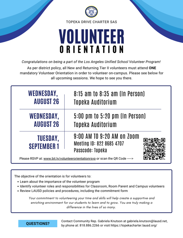 Volunteer Orientations August and September Flyers