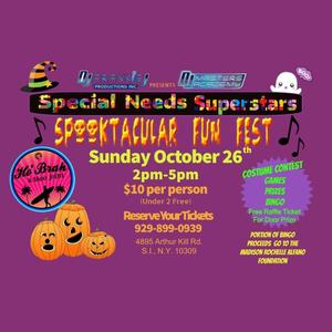 Special Needs Superstars SPESKTASULAR FUN HIST Sunday October 26*h Hỏ Brah a taco joint 2pm-5pm