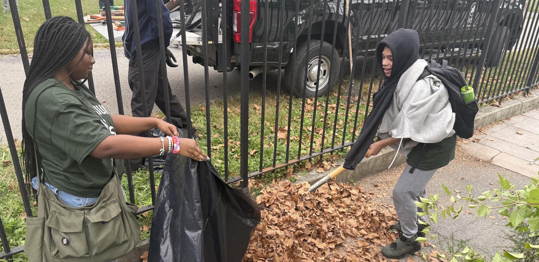 Community Service Day 2025. Students in the park.