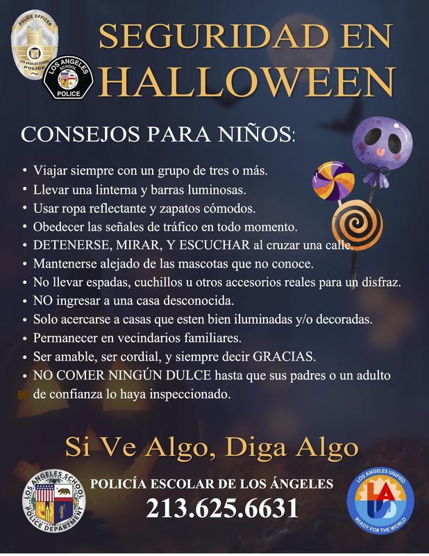 CONSEJOS DE SEGURIDAD PARA NIÑOS EN HALLOWEEN