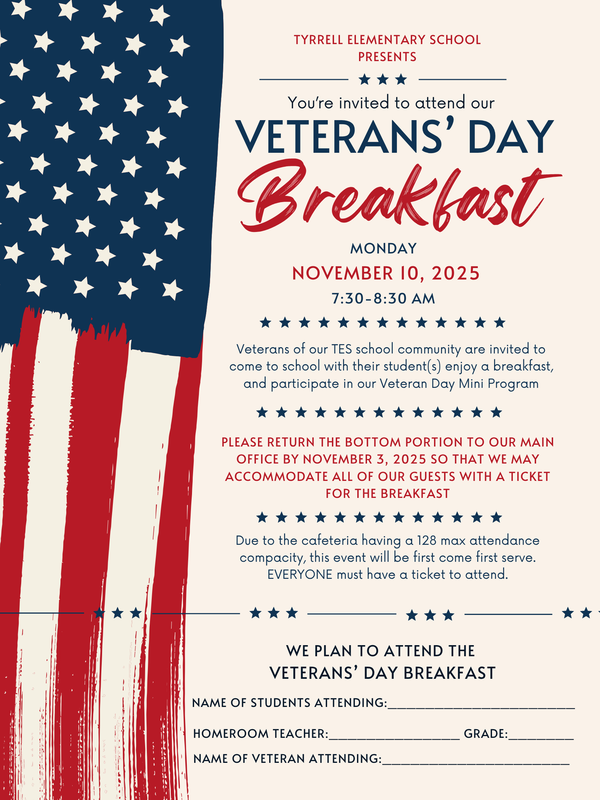 Veterans Day Breakfast Flyer