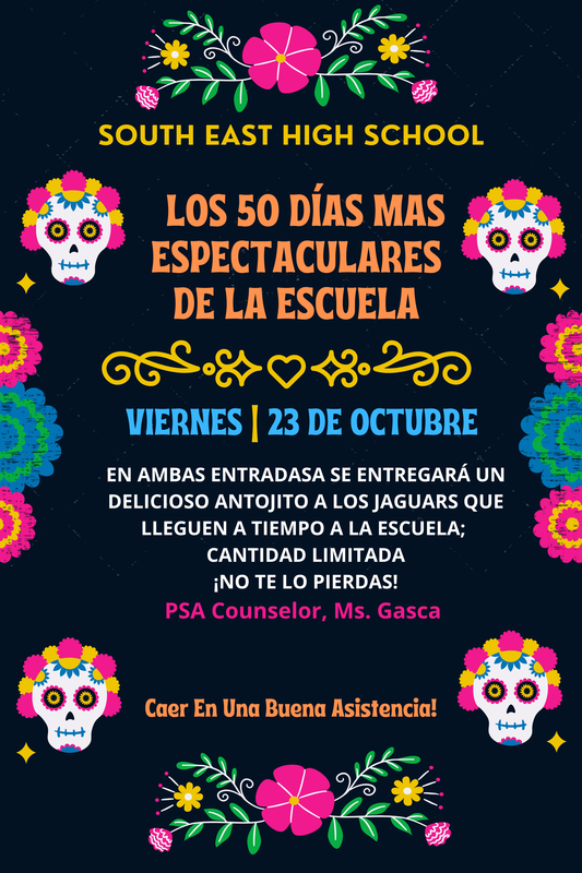 Spanish Flyer 50th Day of School