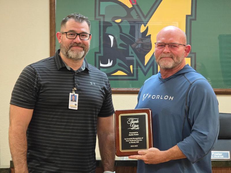 Mr. Miller and Justin Foster