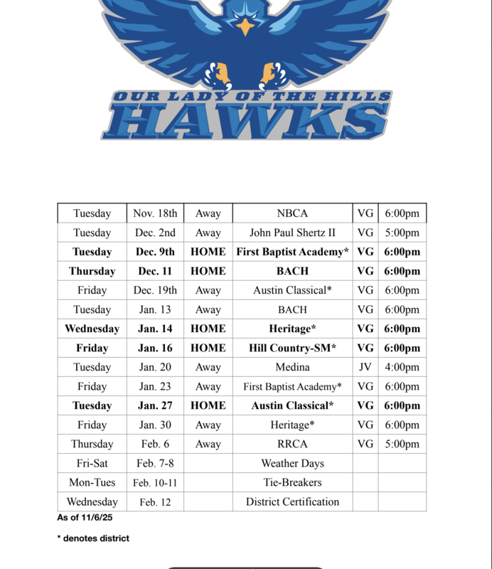 Girls Basketball Schedule 2025-2026 Featured Photo