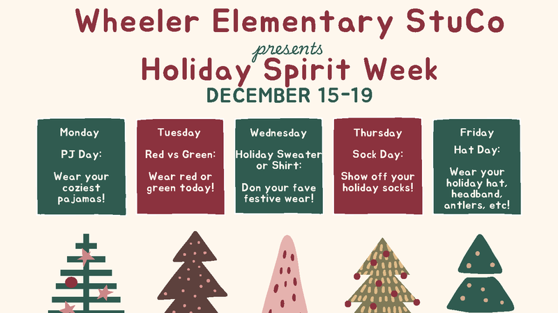 Holiday Spirit Week for December