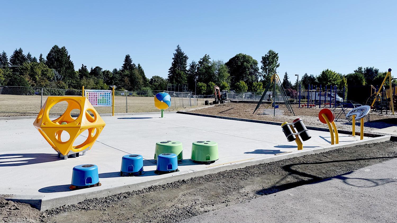 playground pieces to be assembled