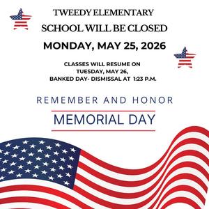 Memorial day note, school closed English