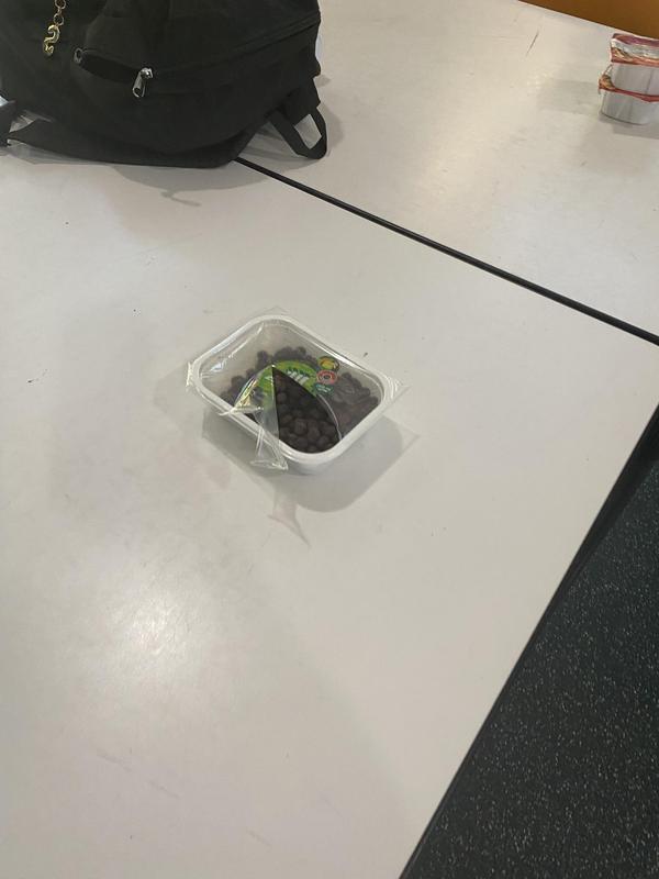 trash left on table
