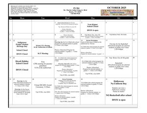 October Calendar 2025