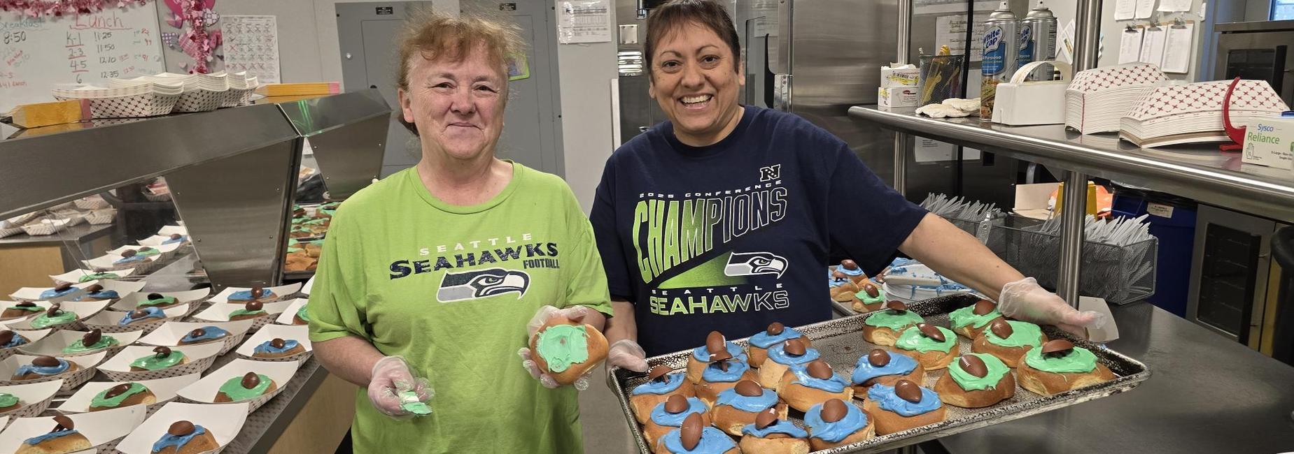 Seahawk Cinnamon Rolls! Thank you Marlene & Linda
