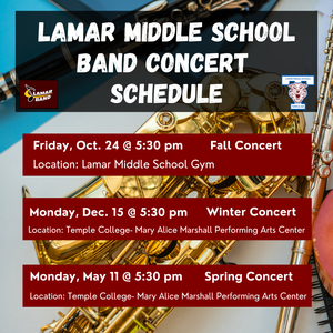 lamar band concert schedule, october 23