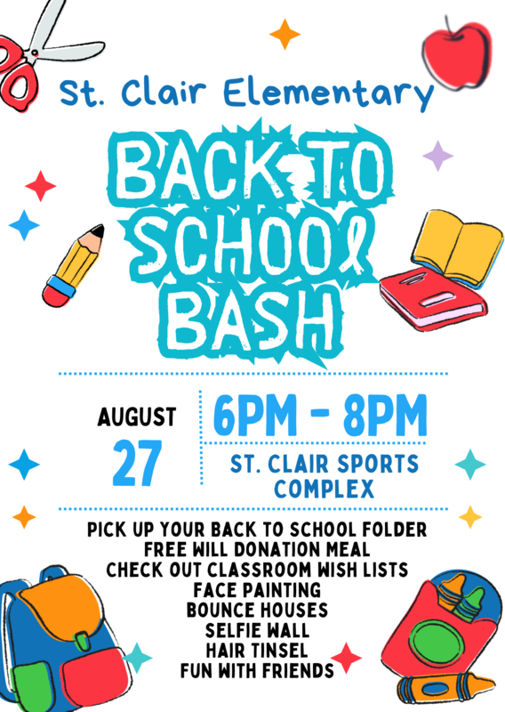 Elementary Back to school bash info