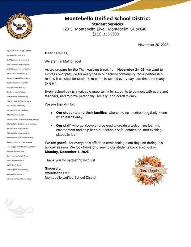 Thanksgiving communication letter 2025