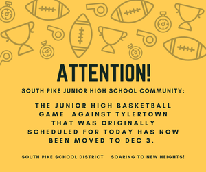 spsd spjhs athletics announcement