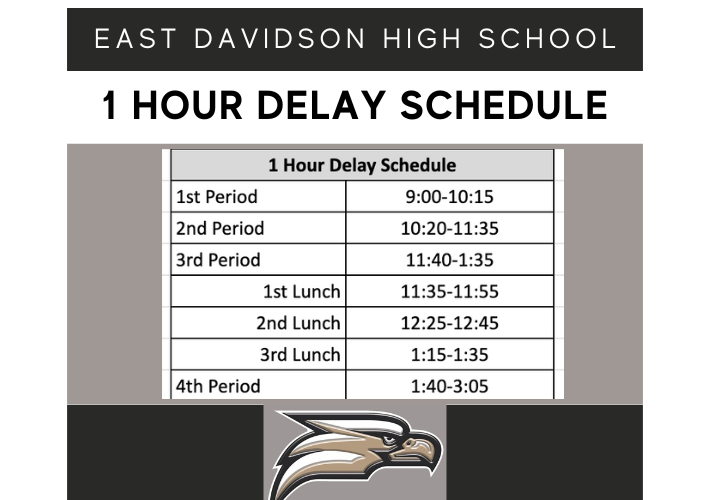 1 hour delay schedule