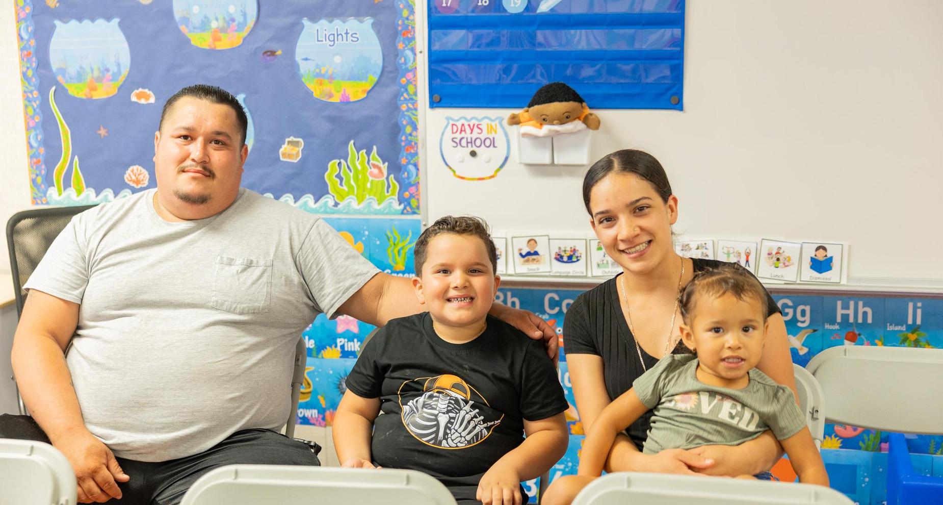 Familes at Welcome to Preschool Night!
