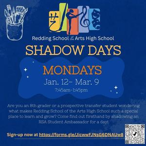 Shadow HS Student 1/12-3/9