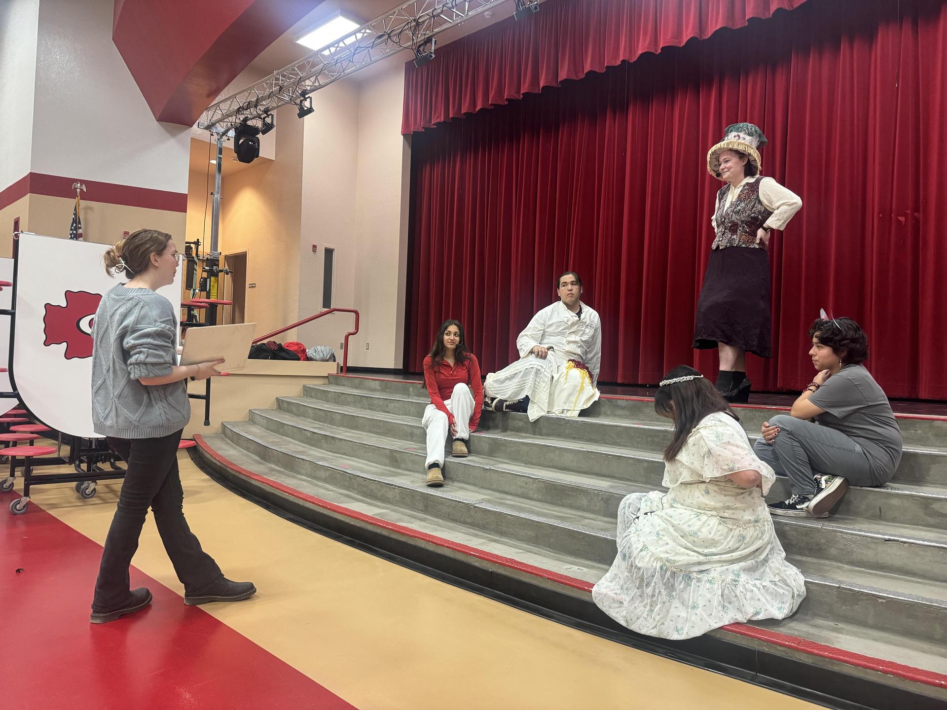 cara adams directing the cast members