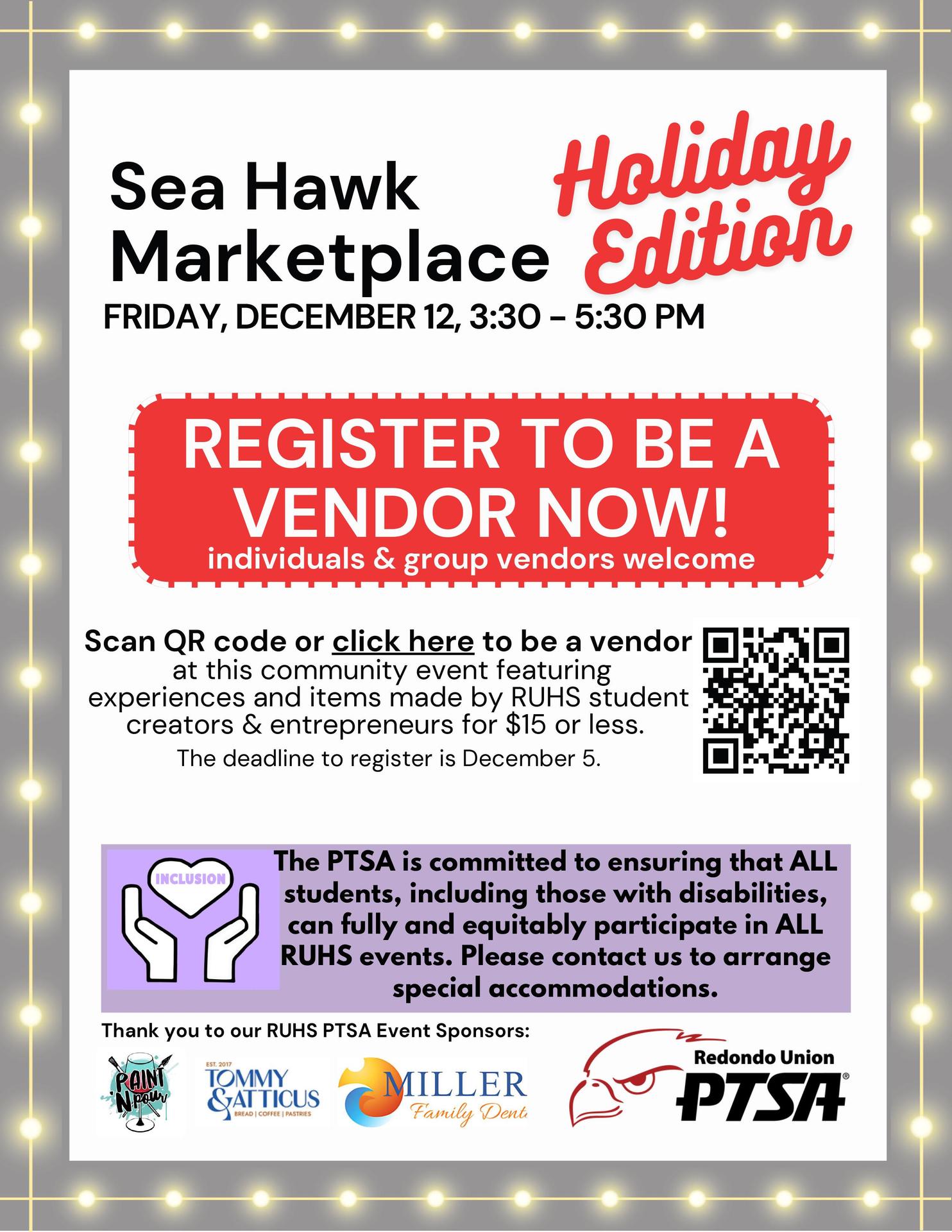 RUHS PTSA Sea Hawk Marketplace