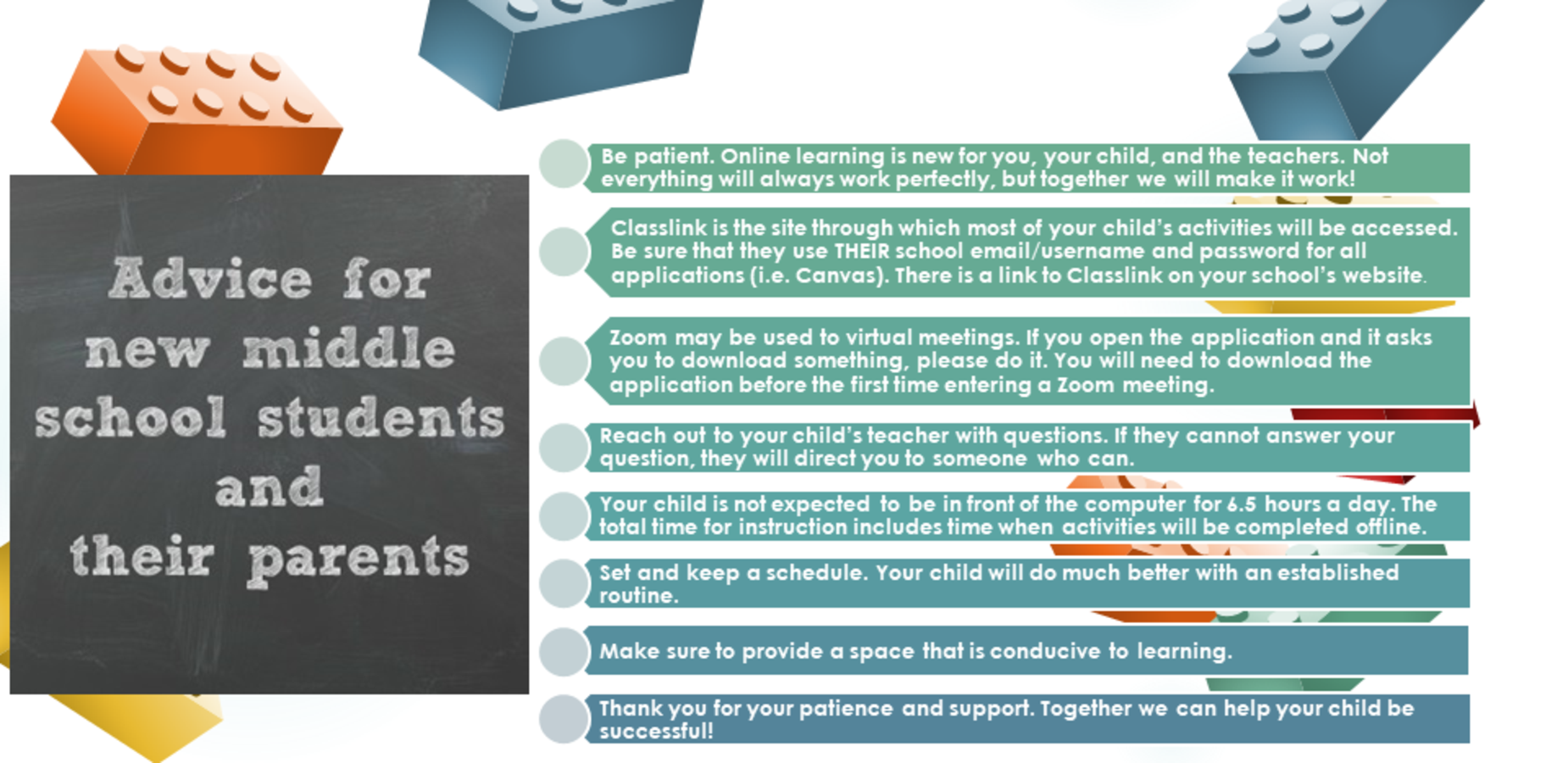 Advice for MS students and their parents