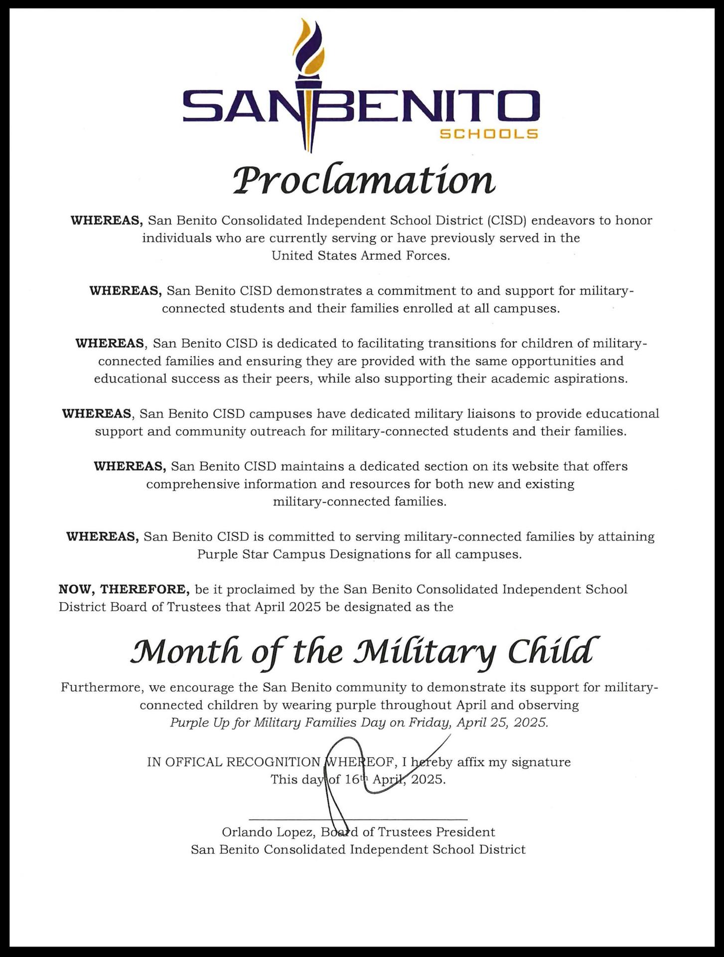 Proclamation