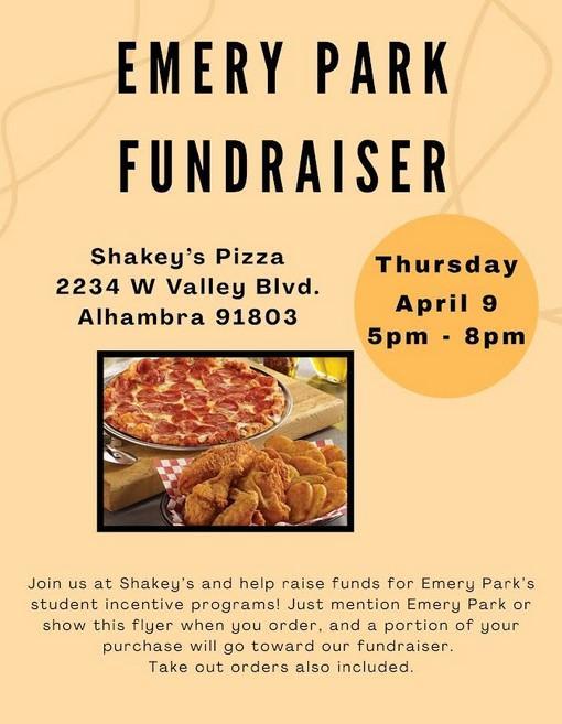 Join us at a Fundraising Event at Shakeys on Valley! Featured Photo