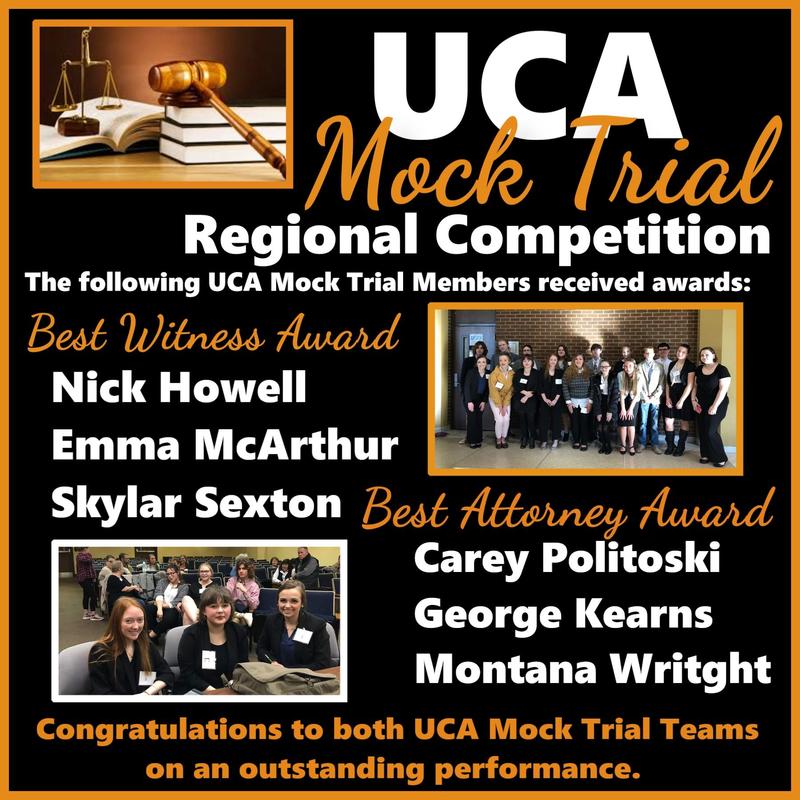 UCA Mock Trial Team in Regional Competition Featured Photo