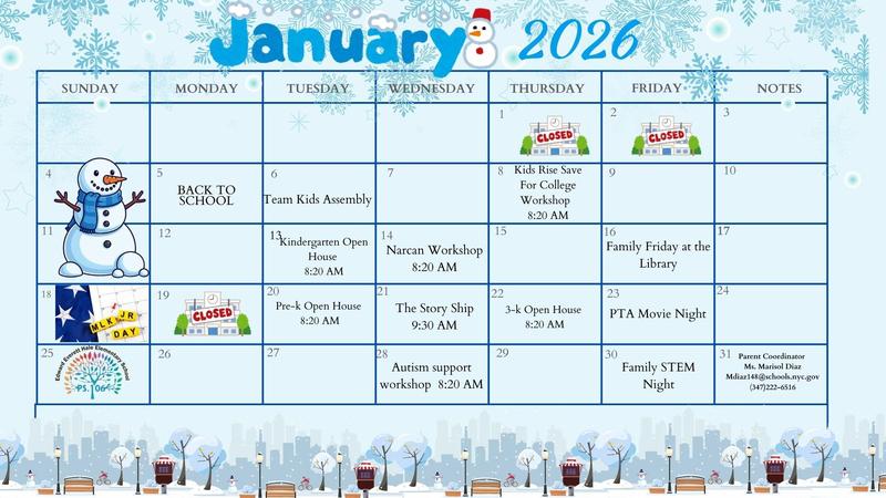 January Calendar