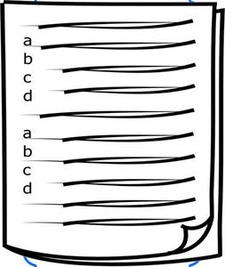 page of a test