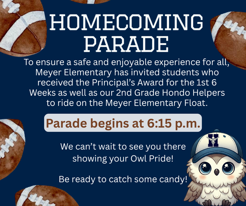 Homecoming Parade at 6:15 Tonight!