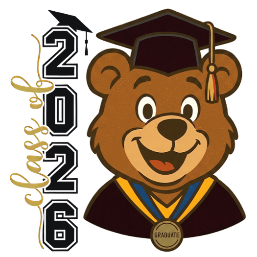 graduating bear