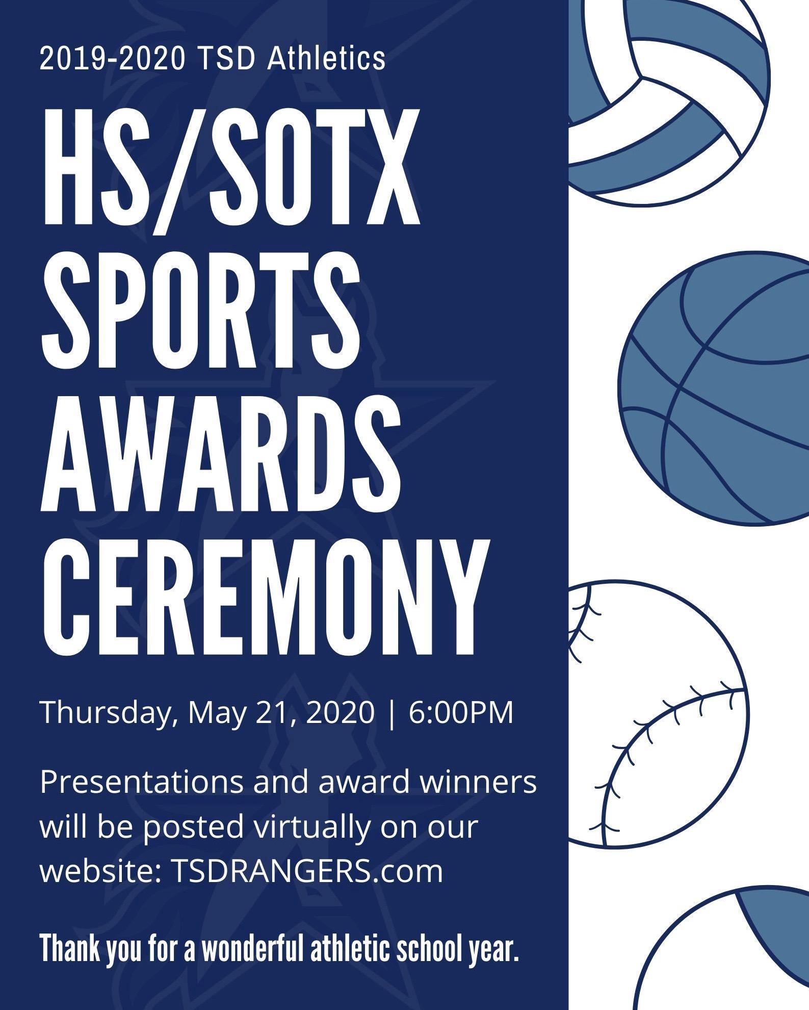 High School & SOTX Sports Awards Ceremony Virtual Sports Awards