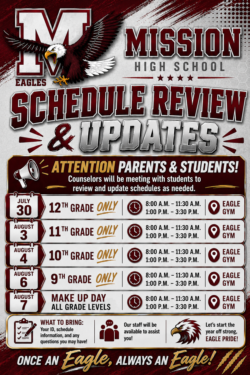 Class schedule review