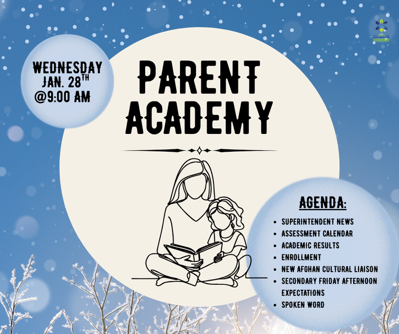 Don’t forget! Parent Academy is TOMORROW — Wednesday, January 28