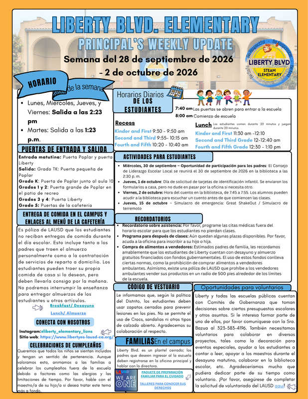 Spanish Weekly Newsletter