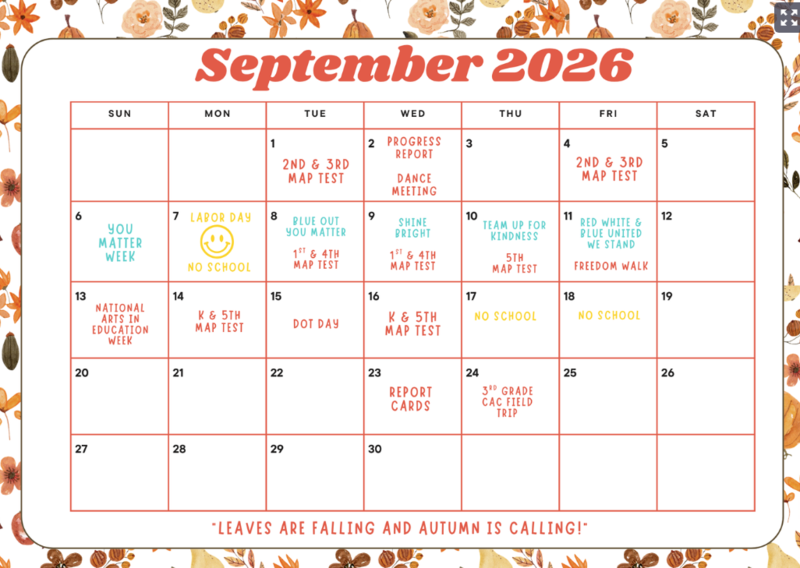 September Calendar