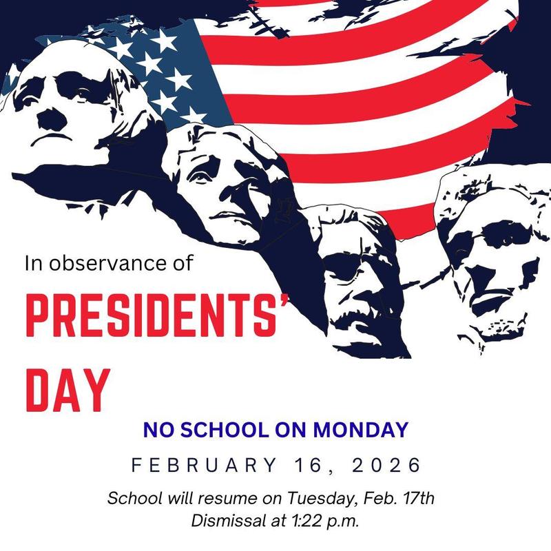 Presidents' day school closed
