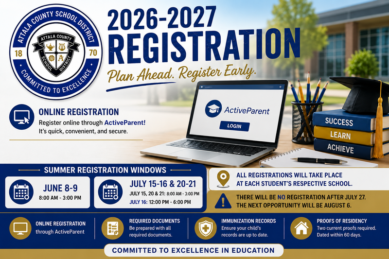 2026-2027 Summer Registration Dates